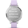 Смарт-часы GARMIN LILY 2 ACTIVE серебристые с силиконовым ремешком цвета фиолетовый жасмин 010-02891-01